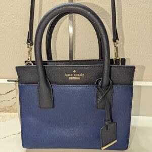Kate Spade Navy Blue, Black and Cream Colorblock  Handbag Crossbody Bag